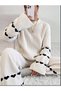 Women's Stylish 2-Piece Heart Detailed Crew Neck Stylish Knitwear Set