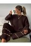 Women's Stylish 2-Piece Heart Detailed Crew Neck Stylish Knitwear Set