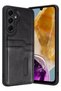 Samsung Galaxy M15 Compatible Leather Case with Sara Business Card Holder - Black