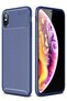 غطاء كربوني متوافق مع هاتف iPhone XS Max مع خاصية التركيز التلقائي - أزرق داكن