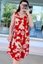 Women's Strappy Midi Length Standard Size (38-44) Summer Dress 12C-2426 - 3