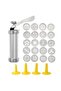 Aluminum Cookie Press Biscuit Maker with 20 Different Shapes, Manual Pastry Press for Homemade Cookies, Easy Grip Handle, Rust Resistant Body, Perfect Baking Tool for Beginners and Profes - 4