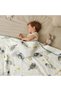 Panda Blue Gas Cotton Baby Blanket, 110X110 cm - 2