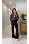 Yesra Brown Plaid Jacket and Pants Set