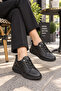 Women's Genuine Leather Black Orthopedic Casual Shoes Vs 1953848 - 4