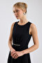 Stone Belted Pleated Georgette Maxi Dress - 4