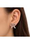Gold bow ribbon design women's earrings