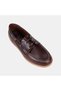 Women's Dark Brown Leather Boat Shoes with Lace Detail - 7