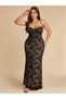 Rochie maxi, neagră - 4XL - 4