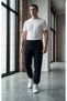 Men's Warm Three-Thread Sweatpants with Elastic Cuffs - 3