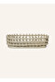 Ceramic Basket 30X15 cm Knitted Pattern Glossy Surface Oval Design