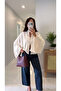 Zr Yellis Ecru Zippered Cardigan - 3