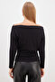 Bat Sleeve Boat Neck Gathered Modal Blouse - 6