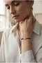 Handmade Zircon Stone Evil Eye Beaded Bracelet with Rope Elevator Clasp - 3