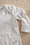 Organic Cotton Stork Patterned Newborn Gift Set - White, 3 - 6 Months - 2