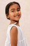 Organic Cotton Striped Shoulder Tie Baby Girl Dress - Blue - White, 1.5 - 2 Years - 4