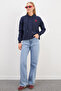 3 Thread Heart Embroidered Hooded Sweatshirt with Stopper - 3