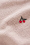 Cherry Embroidered Organic Cotton Baby Blanket - Pink - 4