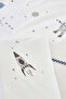 Organic Cotton Spaceman Kids Duvet Cover Set - White, Osucbgk - 2