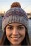 Women's Patterned Pompom Knitted Winter Beanie - 7