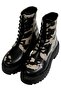 Women's Vegan Leather Black Long Boots - Cowie Design