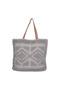 Hand-Tufted Large Grey Cotton Tote – Elegant & Spacious