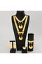 Luxury Gold-Plated Jewelry Set, Crescent Moon Design, 4-Piece Set with Necklaces, Earrings, Ring and Bracelet - Someta Collection - 2