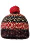 Women's Patterned Pompom Knitted Winter Beanie - 8