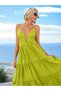 Rochie maxi, verde - L - 4