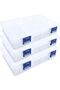 3 Pcs Clear Plastic Storage Boxes, with 8 Adjustable Compartments, Double Buckle Secure Stackable Or