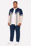 Men's Judge Collar Buttoned Shirt Jacket S–12Xl Beige Navy Blue - 5