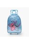 Stitch Print 3-Piece School Trolley Bag Set for Girls 3-5 Years with Lunch Bag - 14 inches - 4