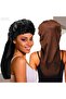 Long Satin Bonnets for Women,Soft Elastic Extra Large Satin Sleep Cap with Adjustable Ties G - 6