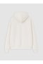 Ecru Hooded Oversize Women's Zippered Sweatshirt - 2