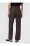 Brown High Waist Patterned Women's Trousers - 4