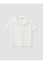 White Polo Collar Women's T-Shirt - 5