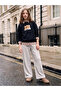 Gray Elastic Waisted Wide Leg Girls' Sweatpants - 4