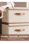 2-Packs Clothes Drawer Organizer with Cover, Wardrobe Clothes Organizer,Foldable Storage B - 4
