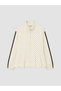 Ecru High Collar Polka Dot Girls' Shirt - 2