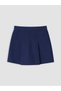 Navy Blue Girls' Pleated Shorts Skirt