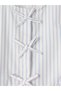 Blue Bow Detailed Striped Girls' Shirt - 2