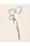 Lip Gloss Keychain with Heart Compact Mirror & Bag Charm - 3