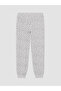 Gray Patterned Women's Jogger Pajama Bottoms - 6