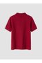 Burgundy Polo Collar Boys' Pique T-Shirt - 4
