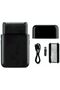 Shaver DX1301, Stainless Steel Blade, Compact Design, 2W 45 Min Operating Time, Portable, Men's Grooming, Rechargeable, Black