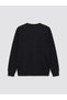 Black Crew Neck Slogan Printed Men's Sweatshirt - 6