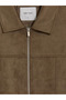 Brown Loose Fit Suede Look Men's Jacket - 8