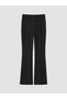 Black Slim Fit Women's Trousers with Spanish Legs - 5
