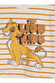 Beige Lion King Printed Striped Baby Boy Set - 3
