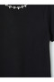 Black Crew Neck Beaded Embroidered Blouse - 7